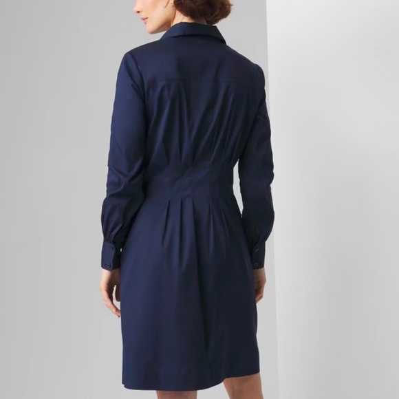 Long Sleeve Poplin Shirt Dress - Picture 4 of 4